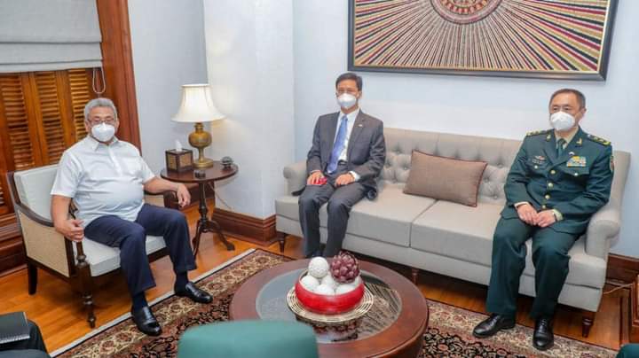 චීන ආරක්ෂක ඇමති ජනපති හමුවෙයි