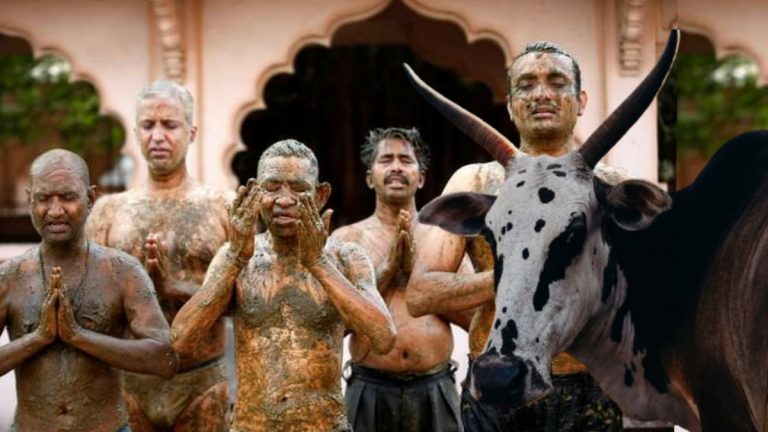 කොරෝනාවෙන් බේරෙන්න ඉන්දියානුවන් ගොම ගා ගනී – වෛද්‍යවරු අනතුරු අඟවති