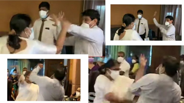 මහරගම නගර සභාවේ ගුටි කෙළියක් – මන්ත්‍රීවරියක් මන්ත්‍රීවරයෙකුට පහරදෙයි