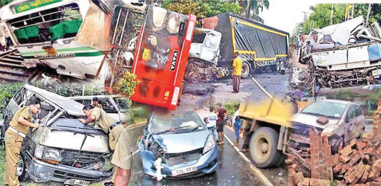 අප්‍රේල් මාසයේ අපේ රටේ රිය අනතුරු සිදුවූයේ මෙහෙමයි