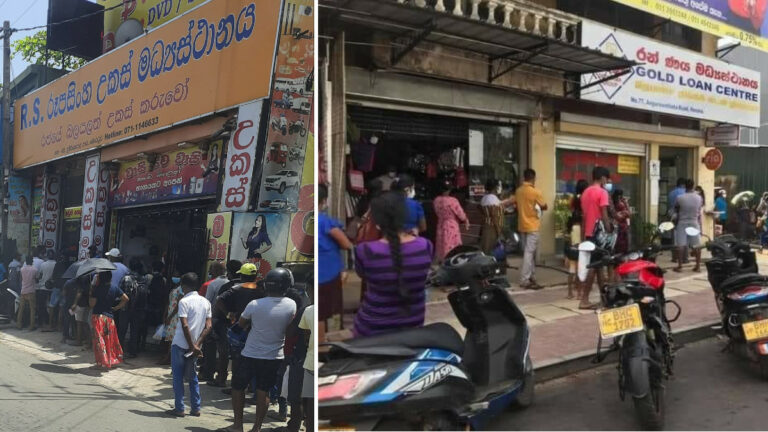 සංචරණ සීමා ලිහිල් කළ හැටියේ උගස් බඩු කඩවල දිගු පෝලිම් සංචරණ සීමා ලිහිල් කළ හැටියේ උගස් බඩු කඩවල දිගු පෝලිම්