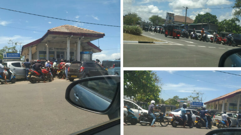 රට පුරා ඉන්ධන පිරවුම්හල් අසල අධික තදබදයක්