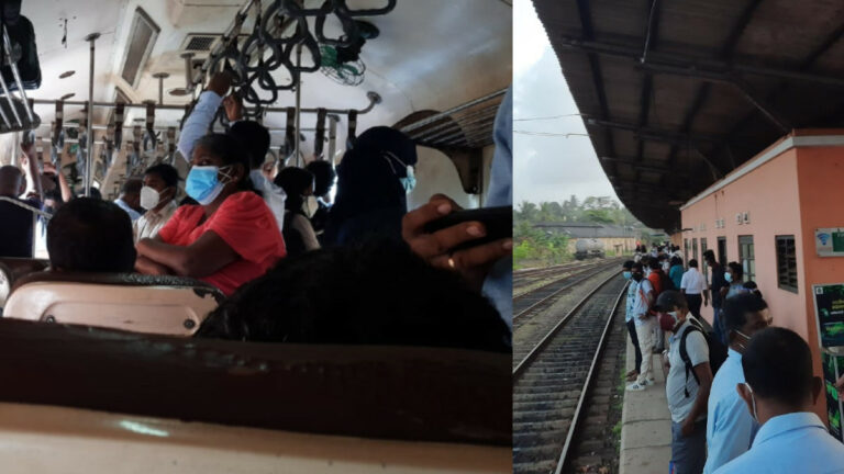 දුම්රිය මගීන්ගෙන් පිරෙයි දුම්රිය මගීන්ගෙන් පිරෙයි