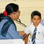 A child from the Mahaberiyatenna Tamil school in Digana receiving a free health check compliments of SriLankan Cares, the corporate social responsibility arm of SriLankan Airlines II