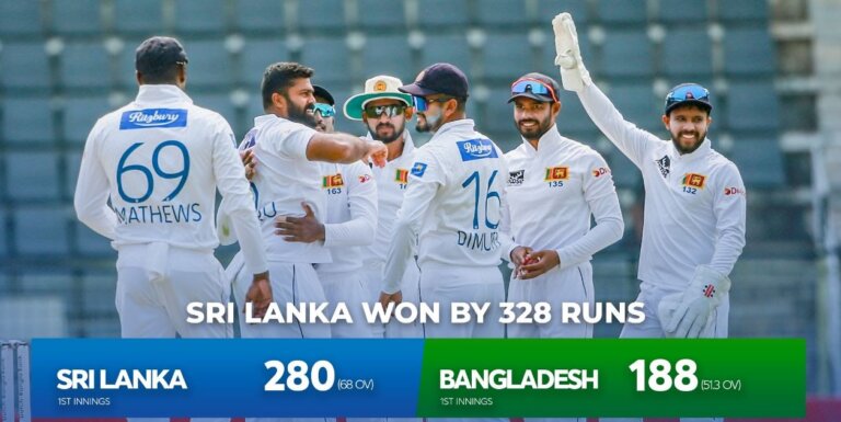 බංග්ලාදේශ ටෙස්ට් තරගාවලියේ ශ්රී ලංකාව පියවරක් ඉදිරියට බංග්ලාදේශ ටෙස්ට් තරගාවලියේ ශ්රී ලංකාව පියවරක් ඉදිරියට