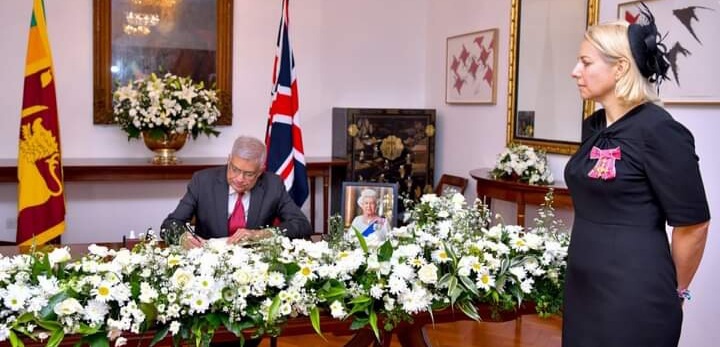 එළිසබෙත් රැජිණගේ අවමංගල්‍යයට ජනපතිත් ලන්ඩනයට