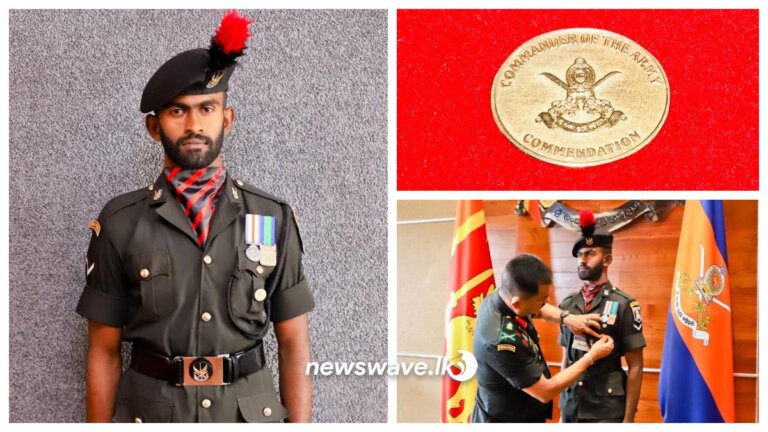 කොත්මලේ ජලාශයේ දියේ ගිලෙමින් සිටි කත බේරාගත් යුද්ධ හමුදා සෙබළාගේ සේවය ඇගයේ