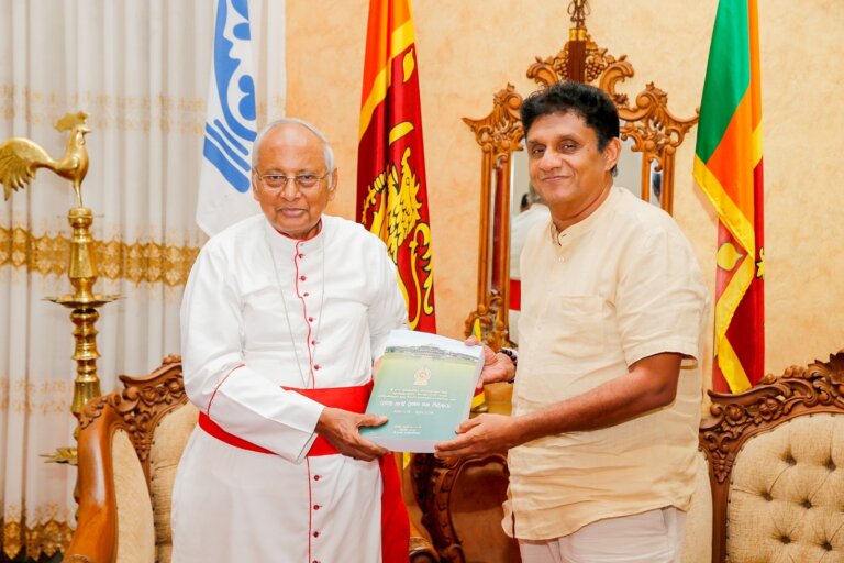 කලින් වූ පොරොන්දුව ඉටුකරන බව සජිත්, කාදිනල් හිමිපාණන්ට කියයි කලින් වූ පොරොන්දුව ඉටුකරන බව සජිත්, කාදිනල් හිමිපාණන්ට කියයි