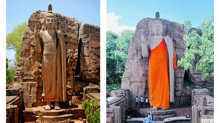 අවුකන බුදුපිළිමයට සිවුරු පෙරවීම ගැන පරීක්ෂණයක් අවුකන බුදුපිළිමයට සිවුරු පෙරවීම ගැන පරීක්ෂණයක්