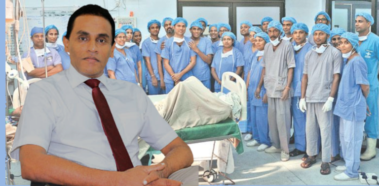 පළමු හදවත් බද්ධය කළ විශේෂඥ වෛද්‍ය අනිල් අබේවික්‍රමට දොරවසා ජාතික රෝහල ඉන්දීය වෛදවරුන්ට දොරඅරියි