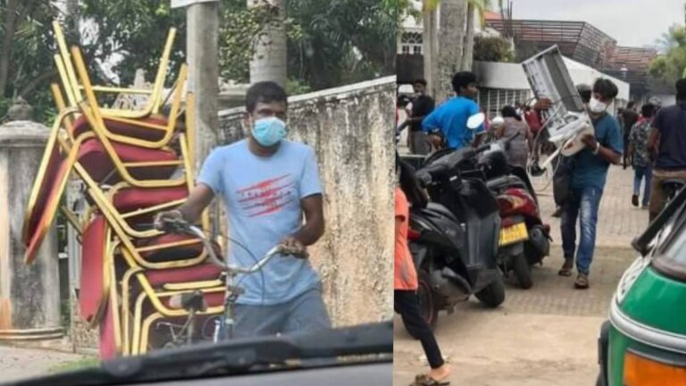 මීගමුවේ ප්රසිද්ධ හෝටලයට ගිනි තබා කොල්ලකෑ භාණ්ඩ ගම්වැසියෝ පොලීසියට රැගෙන එති මීගමුවේ ප්රසිද්ධ හෝටලයට ගිනි තබා කොල්ලකෑ භාණ්ඩ ගම්වැසියෝ පොලීසියට රැගෙන එති