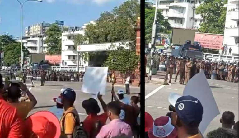 අනුරගේ විරෝධයට රෝහල් චතුරස්රයත් තහනම් අනුරගේ විරෝධයට රෝහල් චතුරස්රයත් තහනම්