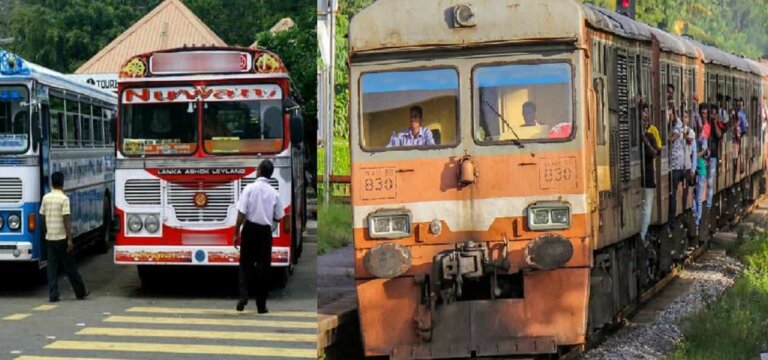 ලංගම බස් – දුම්රියත් වැඩ – පෞද්ගලික බස් සීමාවෙයි ලංගම බස් – දුම්රියත් වැඩ – පෞද්ගලික බස් සීමාවෙයි