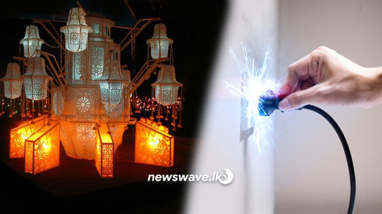 පන්සලේ වෙසක් කූඩුවට විදුලිය දෙන්න ගිය අයෙක් මරුට